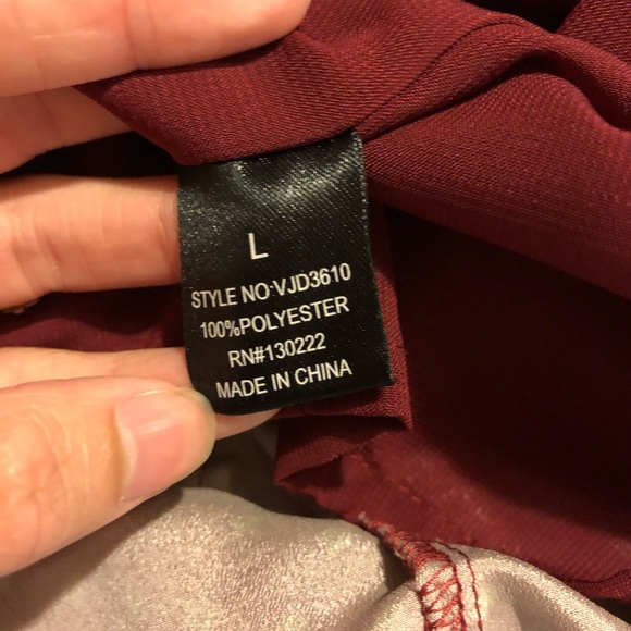 Red and Gold Polka Dot Fit and Flare Dress Size L - Picture 4 of 4